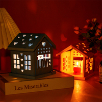 DIY Weihnachts-Schneeflocken-Kerzenhaus Silikonform für Harz Weihnachtsbaum Kleine Nachtlampe Harz-Kerzen-Silikonform
