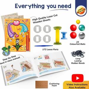 ชุดของเล่น STEM ประกอบเอง แผ่นเกมไม้ DIY ของเล่นเสริมการเรียนรู้วิทยาศาสตร์ ของเล่นเสริมพัฒนาการสำหรับเด็กและผู้ใหญ่ ลูกแก้วประกอบมือ - Product Image 3
