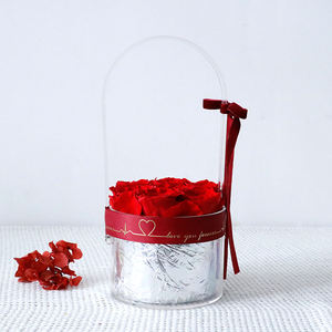 <span class=keywords><strong>Panier</strong></span> à fleurs circulaire de poche en acrylique Boîte à fleurs transparente haut de gamme <span class=keywords><strong>Panier</strong></span> à fleurs éternel portable pour offrir en <span class=keywords><strong>cadeau</strong></span> - Product Image 5