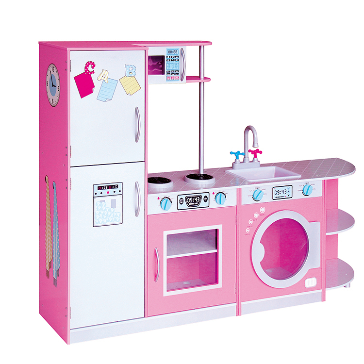 GOPLUS Jeu de Cuisine en Bois pour Enfants avec Tableau Noir, Set de GOPLUS Jeu de Cuisine en Bois pour Enfants avec Tableau Noir, Set de