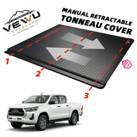 Bâche de benne rigide rétractable en aluminium avec verrouillage étanche pour Toyota Hilux Revo Rocco 2015-2024