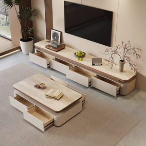 Итальянский минималистский журнальный столик и ТВ-шкаф для дома, гостиной, белый ящик для хранения, деревянный шкаф для телевизора - Product Image 4