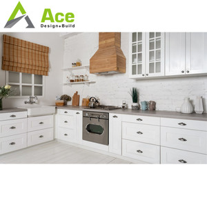Modern White High Gloss and Oak Color <strong>Kitchen</strong> Cabinets With Island and Breakfast <strong>Bar</strong> - Product Image 2