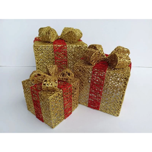 Iron <b>Christmas</b> Decoration <b>Gift</b> <b>Box</b> <b>for</b> Yard Home Indoor Outdoor Party Decor Led Lights - Product Image 3