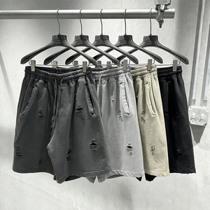 <span class=keywords><strong>Pantaloncini</strong></span> Casual da <span class=keywords><strong>Uomo</strong></span> <span class=keywords><strong>Taglie</strong></span> <span class=keywords><strong>Forti</strong></span> 100% <span class=keywords><strong>Cotone</strong></span> Lavaggio Acido Vintage Effetto Consumato Stile Retrò con Coulisse Traspiranti Tinta Unita - Product Image 3