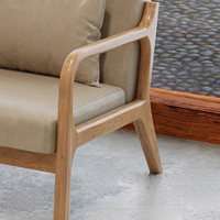 Ensemble table et chaises de café en bois massif nordique, mobilier de salon commercial pour café, restaurant, avec coussin, style moderne