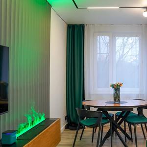 אח חשמלי עגול בהתאמה אישית למלון, מסעדה, בר, עיצוב פנים, להבה תלת מימדית, אפקט אדים, ספק אח - Product Image 2