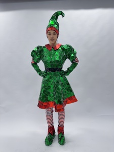 Disfraz <span class=keywords><strong>de</strong></span> Elfo Verde con Espejo <span class=keywords><strong>para</strong></span> Adultos, Hombres y Mujeres, Traje <span class=keywords><strong>de</strong></span> Cosplay, Vestido con Espejo, Ropa <span class=keywords><strong>para</strong></span> Actuaciones <span class=keywords><strong>de</strong></span> Ballet Navideño - Product Image 5