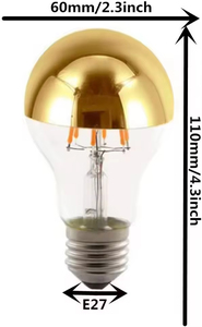 A60 <span class=keywords><strong>LED</strong></span> <span class=keywords><strong>Filament</strong></span> Đèn bán mạ Vàng Edison Cơ sở 2W/4W E26/E27 kính cơ thể B22/B26 trang trí chiếu sáng - Product Image 3