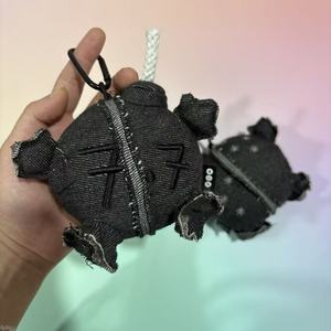 Portachiavi Peluche Nero Kpop JUNGKOOK JIMIN <span class=keywords><strong>TAEHYUNG</strong></span> POP-UP, Bambola Kawaii J-HOPE RM JIN SUGA, Regalo per i Fan ARIRANG World Tour - Product Image 3
