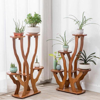 Étagère d'angle en bois pour plantes de jardin, design décoratif, vente en gros