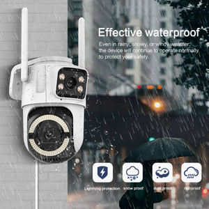 Caméra de sécurité WiFi extérieure à double objectif 6MP ICsee avec vision nocturne, capteur CMOS, étanche IP66, prise en charge de 128 Go, caméra WiFi H.265 - Product Image 2