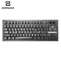 Zornher ZH870 Black Mamba Mechanical Keyboard RGB Backlit Tri-Mode Wireless Hot Swappable Keyboard for Office Gaming