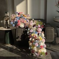 Bouquet de 9 roses artificielles en soie, tiges simulées, pour décoration de mariage, Noël et la Saint-Valentin