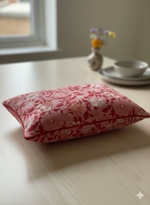 Tela de Algodón Estampada a Mano con Bloques Rojos, Tejido Textil de 42 Pulgadas, Material Decorativo para el Hogar, Transpirable, de Peso Medio - Product Image 3
