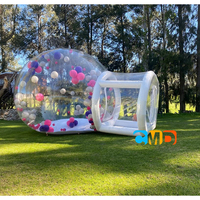 Tente bulle gonflable en PVC transparent, dôme igloo, tente de réception extérieure, maison bulle gonflable commerciale avec pompe et souffleur