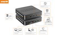 Carte de capture vidéo Ezcap avec prise en charge de la charge PD 100W, entrée vidéo Type-C (DP), adaptée au streaming, enregistrement 4K144 réel, Ezcap404