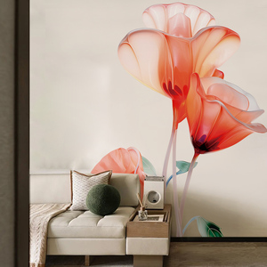 Nuovo Adesivo Murale Cinese con Motivi <span class=keywords><strong>Floreali</strong></span> per Decorazione Soggiorno e Camera da Letto, Autoadesivo e Impermeabile in PVC - Product Image 2