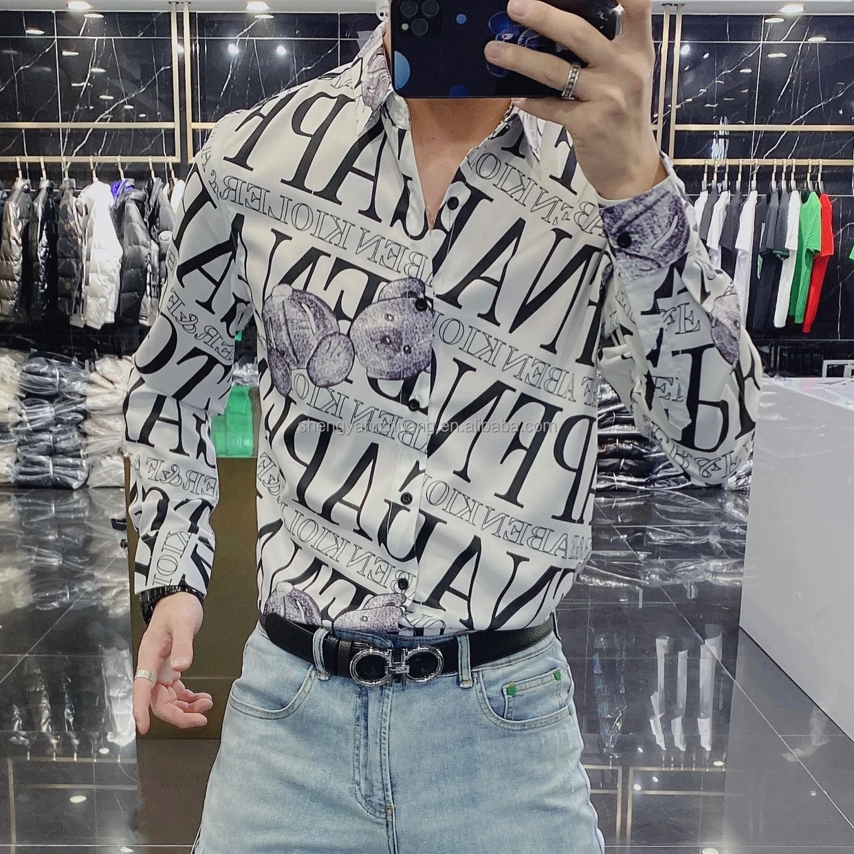 Latest Design Casual Men's Shirt Wholesale Men's Wear Shirt With Full Sleeves at Competitive Price Men's plain Long-sleeve shirt