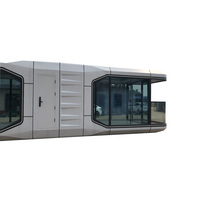 Capsule de camping luxueuse en acier de 32 m², maison préfabriquée avec système intelligent pour appartement et parc
