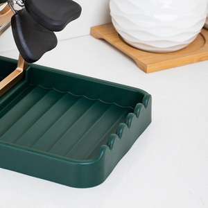 Pot Lid Rack Countertop Storage Shelf Plastic Spoon Rest Multi Functional Kitchen Organizer for Utensils - Product Image 4