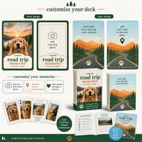 Cartes à Jouer Personnalisées avec Photos de Chiens pour Souvenirs de Voyages en Voiture, Livret Souvenir A5 en Option