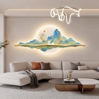 Nouvelle peinture de décoration de salon chinoise, milliers de kilomètres de rivières et de montagnes, décoration murale de fond de canapé