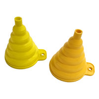 Embudo de cocina de silicona de salida de fábrica, nuevos utensilios de transferencia de líquido plegables suaves, cucharas plegables