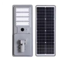Système d'éclairage solaire de rue 50W 80W 100W 8m IP65 avec batterie, lampes LED crépusculaires et lumineuses, en alliage d'aluminium, télécommande, garantie 3 ans