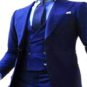 Traje Azul de Etiqueta para Hombre, Traje Formal para Fiesta, para Todos <span class=keywords><strong>los</strong></span> Años, ZYL025 - Product Image 1