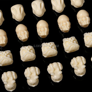 <span class=keywords><strong>JD</strong></span> Vente en gros Fait à la main Sculpté Naturel Naturel Phytelephas Macrocarpa Ivoire Noix Animal Forme Charme Perles D'espacement Pour La Fabrication de Bijoux - Product Image 3