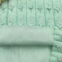 Potongan Harga Kualitas Tinggi 100% Poliester Bulu Palsu Kelinci Mewah Kain untuk Tekstil Rumah