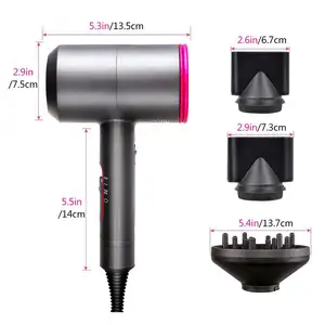 Máy sấy tóc cho du lịch & nhà tiêu cực tập trung/khuếch tán/quay Curl/Xoay đầu ion tóc thổi máy sấy 3 Nhiệt cài đặt