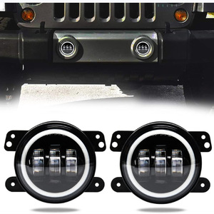 ไฟตัดหมอก LED 4นิ้วพร้อมดวงตานางฟ้ารัศมีสีขาวสำหรับ JEEP JK 6000K 12V 55W - Product Image 1