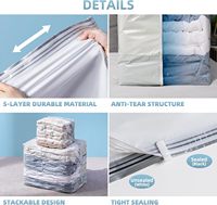 Sacs de rangement sous vide compressibles multifonctionnels en tissu non tissé, anti-poussière, gain de place, sans pompe, pour voyage