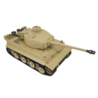 3818-1 1/16 Modelo de Tanque Alemán Tiger I COOLBANK 360 °   Tanque RC de Batalla con Torreta Giratoria Modificada, 2.4Ghz IR+BB, Juguetes RC para Adultos, Regalos para Aficionados