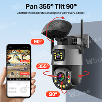 Wistino 8MP Cámara DE SEGURIDAD Iccse para exteriores Zoom 50X Seguimiento automático Transmisión de música Altavoz Alarma Cámara inalámbrica PTZ