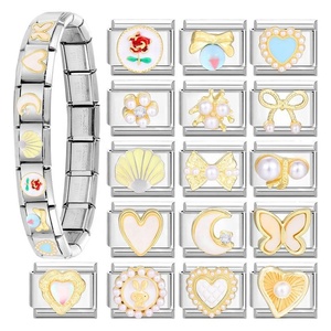 Accesorios Artesanales Italianos con Perlas y Diamantes, Módulo Joker, Venta al Por Mayor para Pulseras de Moda - Product Image 6