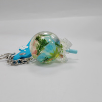 Accessoires de porte-clés en acrylique en forme de sucette avec paillettes liquides flottantes et poupée de dessin animé, impression UV personnalisée, vente en gros