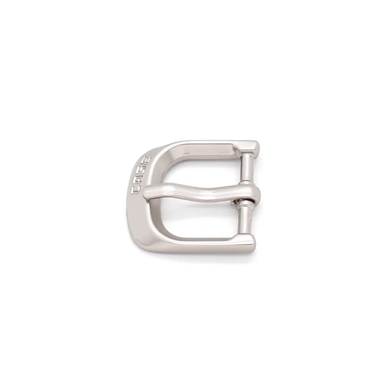 Small Nickel Debossed Letter Custom Logo 14mm Pin Buckle for Bag Belt