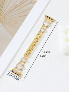 Reloj inteligente dorado de liberación rápida <span class=keywords><strong>para</strong></span> <span class=keywords><strong>mujer</strong></span>, banda de metal <span class=keywords><strong>para</strong></span> <span class=keywords><strong>Apple</strong></span> <span class=keywords><strong>Watch</strong></span> de 49mm, 45mm, 44mm, 42mm, 38mm, al <span class=keywords><strong>mejor</strong></span> precio - Product Image 2