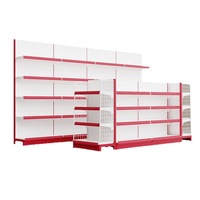 Lemari dan Rak Display Ritel Baja Kayu Tugas Berat yang Praktis dan Tahan Lama, Rak Toko dan Lemari Display
