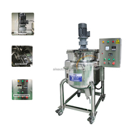 Cuve de mélange mobile 50L 100L avec homogénéisateur, chauffage, moteur, pompe et agitateur 5.5kW SUS304/SUS316 pour shampoing, savon, désinfectant, détergent liquide