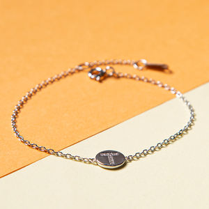 Hot Selling Letter 925 Sterling <b>Silver</b> Chain <b>Bracelet</b> <b>Adjustable</b> <b>Bracelet</b> for Women Ready to Ship - Product Image 3