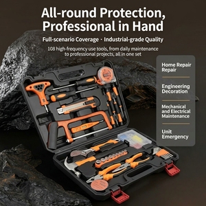 Kit <span class=keywords><strong>d</strong></span>'outils de réparation pour électricien avec multimètre, fer à souder et outils à main, coffret rigide pour la réparation électrique domestique et le bricolage - Product Image 4
