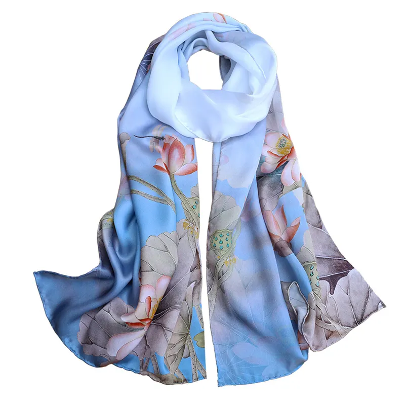 Silk Scarves Ladies High Quality Custom 100% Chinese Silk Scarf