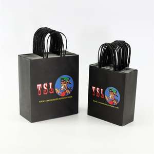 Sac d'emballage en papier kraft imprimé de luxe personnalisé en gros KM, sac de shopping, sac cadeau avec poignée en papier torsadé - Product Image 2