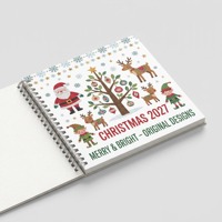 Carnet de Noël A5 OEM, Journal Vintage à Reliure Spirale, Élégant Carnet de Noël Cerf, Papeterie Personnalisée avec Logo Imprimé, Vente en Gros