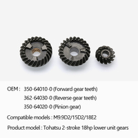 Kit complet d'engrenages de réparation pour moteur hors-bord Tohatsu 5cv 9.8cv 18cv 30cv 40cv 2 temps Avant + Arrière + Pignon