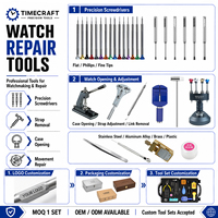 Kit de Herramientas de Reparación de Relojes Duradero de Fábrica, 100 Piezas, para Relojeros, Abrecajas y Herramienta para Quitar Barras de Resorte, Mercado de Reparación de Relojes